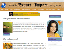 Tablet Screenshot of howtoexportimport.com